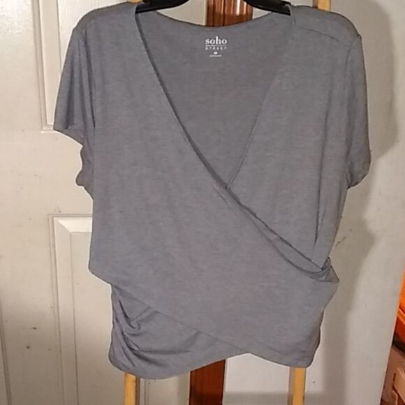 New York & Company faux wrap blouse - Picture 2 of 6